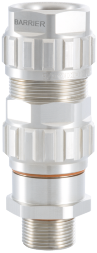 EXIOS +Barrier Messing vernickelt, Kabelverschraubung, EXIOS
