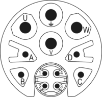 M23 Hybrid inserts – 12-pole