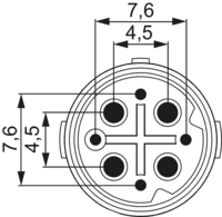 M16 Insertions de contact – 8 pôles, Circular Connector, Connector, M16