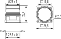 M23 Profinet Gerätesteckverbinder, Rundsteckverbinder, Steckverbinder, M23
