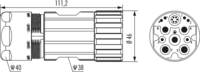 M40 Hybrid cable connector