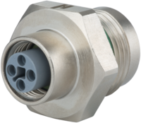 M12 Power panel connector, Circular Connector, Connector, M12, Power