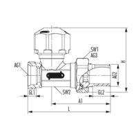 Thermostatventil Durchgangsform