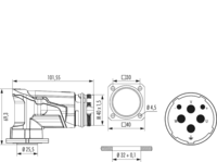 M40 Power panel connector, Circular Connector, Connector, M40, Power
