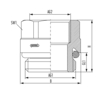 Connection plug reinforced