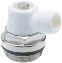 Outflow valve turnable with key control