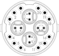 M23 Fast Ethernet PoE inserts, Circular Connector, Connector, M23