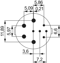M23 Puissance Insertions de contact – 9 pôles, Circular Connector, Connector, M23, Power