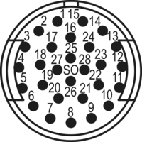 M27 Signal Insertions de contact – 28 pôles, Circular Connector, Connector, M27