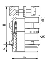 HSK-MZ-PVDF-Ex, Kabelverschraubung