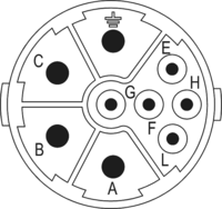 M23 Power inserts – 9-pole, Circular Connector, Connector, M23, Power