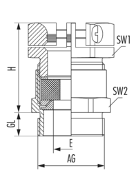 DIN 46320 ZSE, Kabelverschraubung