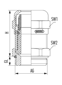 HSK-M-EMV-D-Ex, Kabelverschraubung