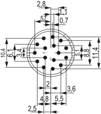 M23 Signal Kontakteinsätze – 16-polig, Rundsteckverbinder, Steckverbinder, M23, Signal