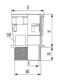 Polyamid-Fitting, Kabelverschraubung