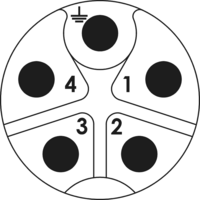 M12 Power Kontakteinsätze, Rundsteckverbinder, Steckverbinder, M12, Leistung