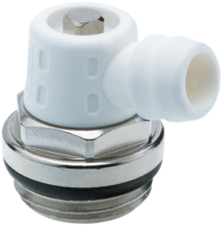 Outflow valve turnable with key control