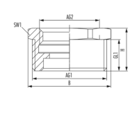 Reduction with external thread