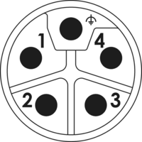 M12 Power Kontakteinsätze, Rundsteckverbinder, Steckverbinder, M12, Leistung