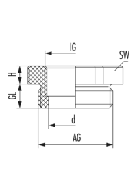 Reduzierung R-M-PA, Kabelverschraubung