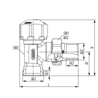 Thermostatventil Eckform