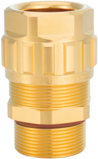 EXIOS +A2F  Messing blank, Kabelverschraubung, EXIOS