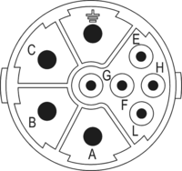 M23 Power inserts – 9-pole, Circular Connector, Connector, M23, Power