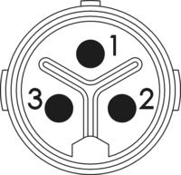 M16 Insertions de contact – 3 pôles, Circular Connector, Connector, M16
