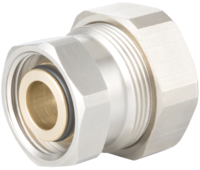 Steel pipe adapter with Eurocone internal thread
