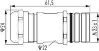 M23 Signal INOX Kupplungssteckverbinder, Rundsteckverbinder, Steckverbinder