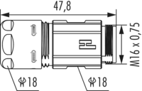 M16 coupler connector, Circular Connector, Connector, M16