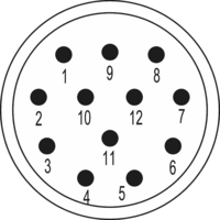 M23 Signal Insertions de contact – 12 pôles, Circular Connector, Connector, M23, Signal