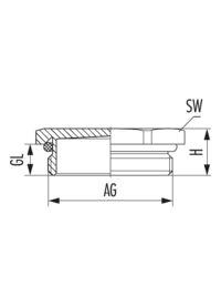 Plug V-Ms-FKM-Ex with o-ring, Cable Gland