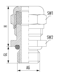 HSK-MINI, Kabelverschraubung