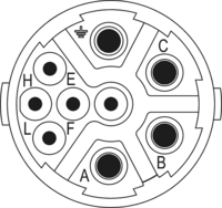 M23 Power inserts – 9-pole, Circular Connector, Connector, M23, Power