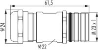 M23 Signal INOX coupler connector, Circular Connector, Connector