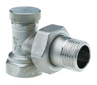 Threaded-joint radiator return corner type adjustable