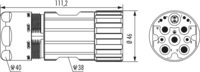 M40 Hybrid Kabelsteckverbinder