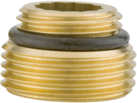 Connector nipple made of brass