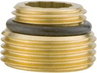 Connector nipple made of brass