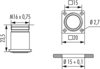 M16 INOX Geräteteckverbinder, Circular Connector, Connector