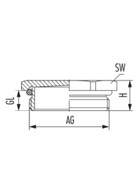 Plug V-NE-Ms-SD with o-ring, Cable Gland