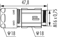 M16 Connecteur de couplage, Circular Connector, Connector, M16