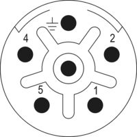 M23 Power inserts – 6-pole, Circular Connector, Connector, M23, Power