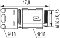 M16 coupler connector, Circular Connector, Connector, M16