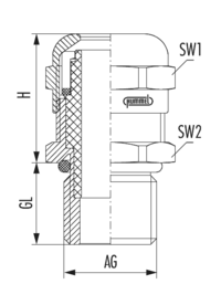 HSK-MZ-Ex-d, Kabelverschraubung