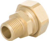 Drinking water steel pipe adapter with external thread