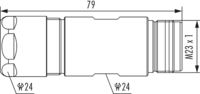 M23 RJ45 coupler connector, Circular Connector, Connector, M23