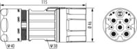 M40 Hybrid cable connector