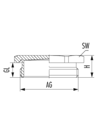 Verschluss V-NE-Ms, Kabelverschraubung